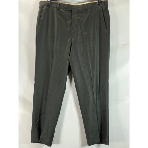 BROOKS BROTHERS 1818 Men's Charcoal Madison Traditional-Fit Wool Pant SZ 41x46 - Picture 1 of 13